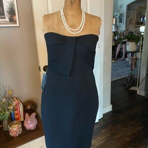 Vintage Strapless Ann Taylor Cocktail Night Out Little Black Dress 12